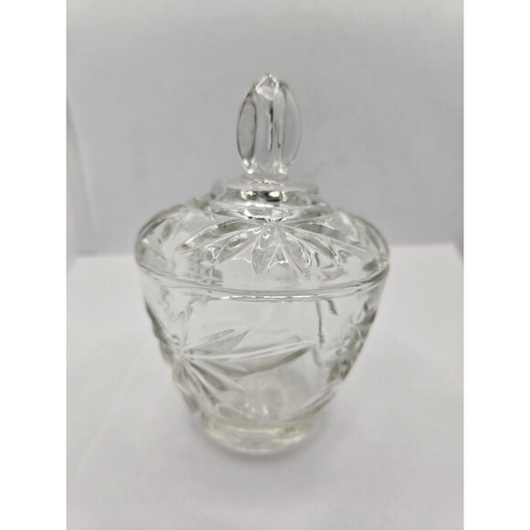 Anchor Hocking Other - Vintage Sugar Bowl With Cover Cut Glass Mint Condition. Star of David